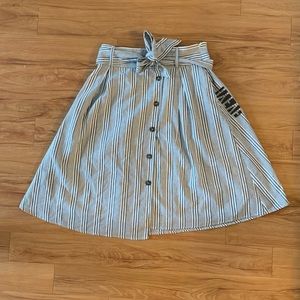 HYFVE Waist Tie Stripe Print Skirt